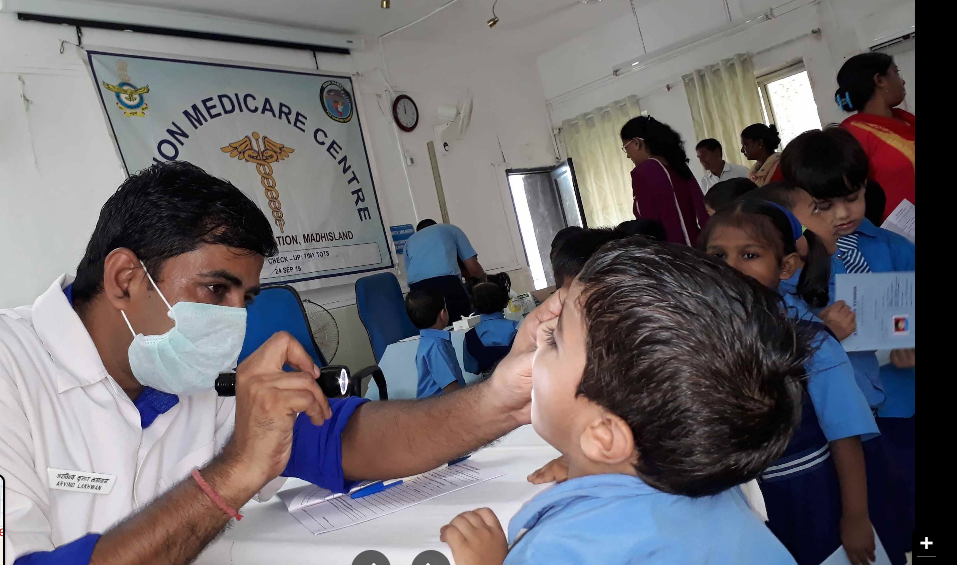 Doctor providing dental examination